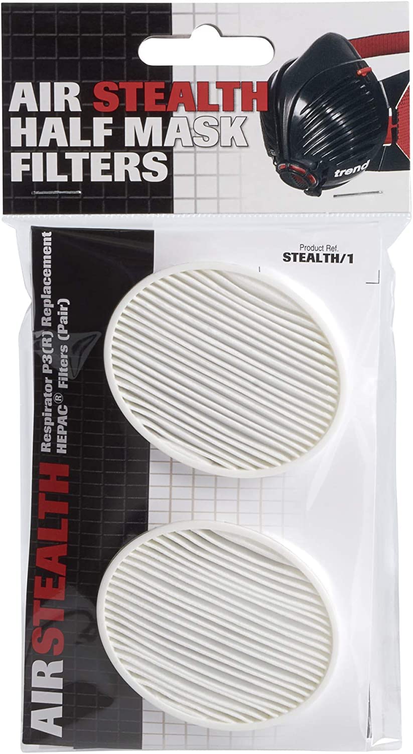 TREND N100 Replacement Filters (1 Pair) for Air Stealth Half Mask - HEPAC Filtration, NIOSH N100, APF10 - Compatible with STEALTH/1